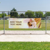 Bijen op een Cherry Flower Spandoek (Insitu)