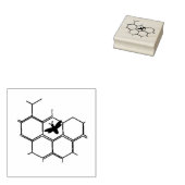 Bijen op een honingraat rubberen stempel (Gestempeld)