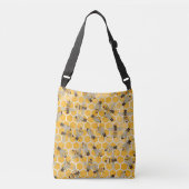 Bijen op Honeycomb Bag Crossbody Tas (Voorkant)