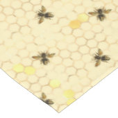 Bijen op Honeycomb Pattern Gold Yellow Tafelkleed (Gekanteld)