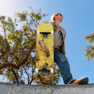 Bijen op Honeycomb - Skateboard Deck