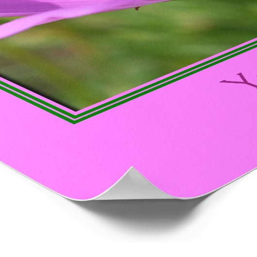 Bijen op roze kosmos bloem Creëer uw eigen Poster (Hoek)