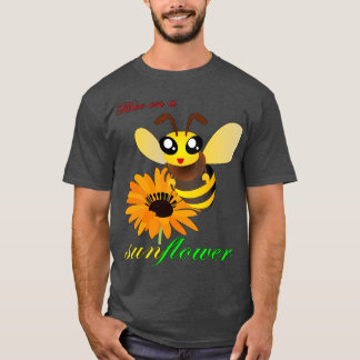 Bijen op zonnebloempjes t-shirt