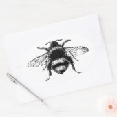  bijen ovale sticker (Envelop)
