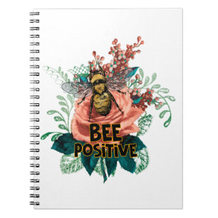 Bijen positieve bloemenvibes notitieboek