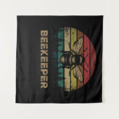 Bijen Retro Bijenteelt Wandkleed (Voorkant (horizontaal))