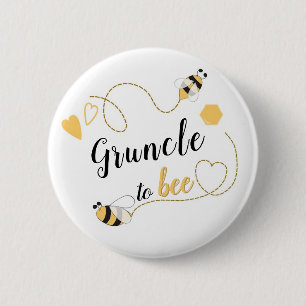 Bijen Ronde Button 5,7 Cm