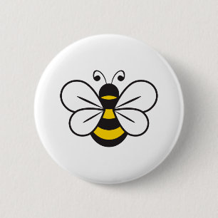 Bijen Ronde Button 5,7 Cm