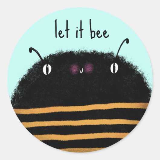 Bijen Ronde Sticker (Voorkant)