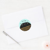 Bijen Ronde Sticker (Envelop)