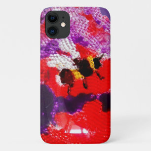 Bijen Rood Paars kleurrijk iPhone 11 Hoesje