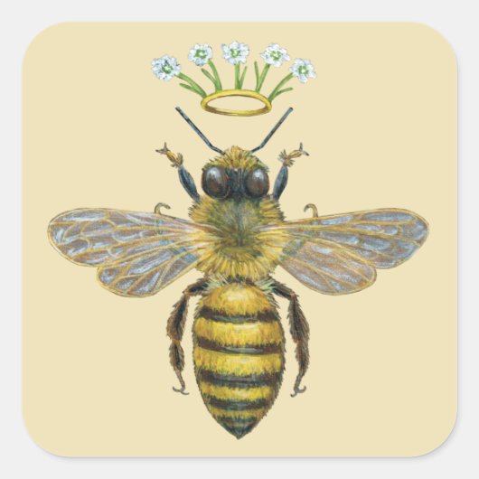 Bijen Royalty-stickers Vierkante Sticker (Voorkant)