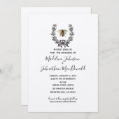  bijen SPRING GARDEN WEDDING plum geel Kaart (Voorkant / Achterkant)