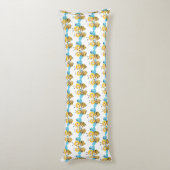 bijen vrolijk blij lachend hommel cartoon tekst lichaamskussen (Achterkant (Verticaal))