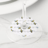 Bijen Wijnglaslabel (Dichtbij)