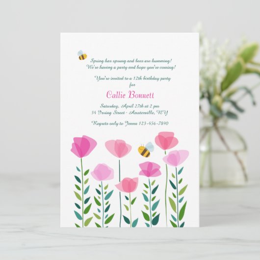 Bijen zijn uitnodigingen (Staand voorkant)