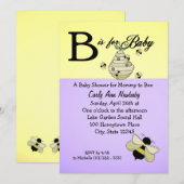 Bijen zijn voor Baby shower Kaart (Voorkant / Achterkant)