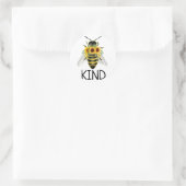 Bijen zijn zonneschermen voor de kleuring Kindness Ronde Sticker (Tas)