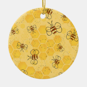 Bijen Zoemen Honingbijen Schattig  Keramisch Ornament