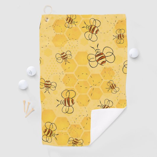 Bijen zoemen honingbijen Schattige Golfhanddoek (Insitu)