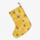 Bijen zoemen honingbijen Schattige Kleine Kerstsok (Achterkant (Hangend))