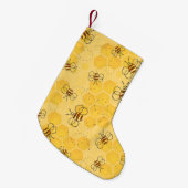 Bijen zoemen honingbijen Schattige Kleine Kerstsok (Voorkant (Hangend))