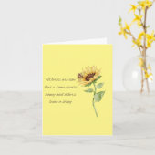 Bijen & Zonnebloem Blank Gele Kaart | Blanco (Gele Bloem)
