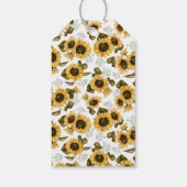 Bijen Zonnebloem Zomer Baby shower Cadeaulabel (Achterkant)