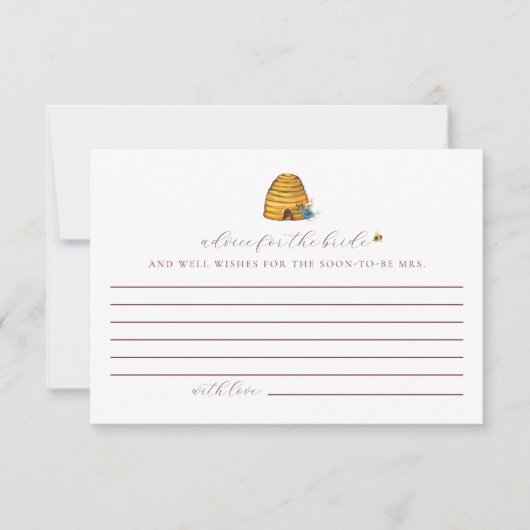 Bijenadvies voor de Kaarten van de Bride RSVP Kaartje (Voorkant)