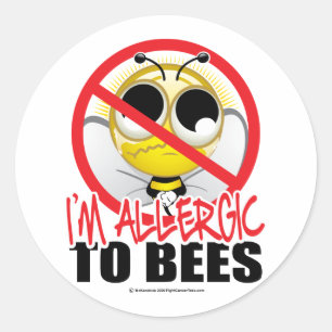 Bijenallergie Ronde Sticker