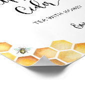 Bijenappelcider-teken. Drink tabel Poster (Hoek)