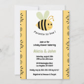 Bijenbaby douche uitnodigingen code hommel (Voorkant)