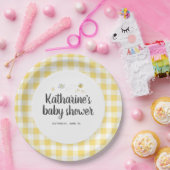 Bijenbabyfeest papieren borden bordje (Feest)