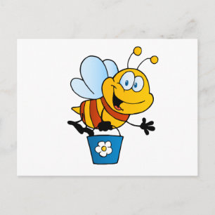 Bijenbekken insecten Insect Cute Cartoon Dier Briefkaart