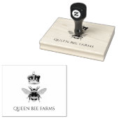 Bijenbijen en -kroon 	rubberstempel (Gestempeld)