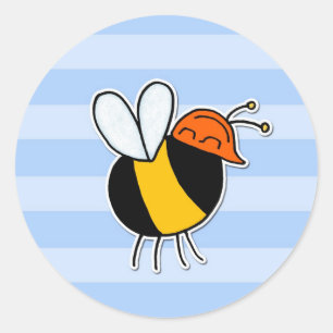 bijenbouwer ronde sticker