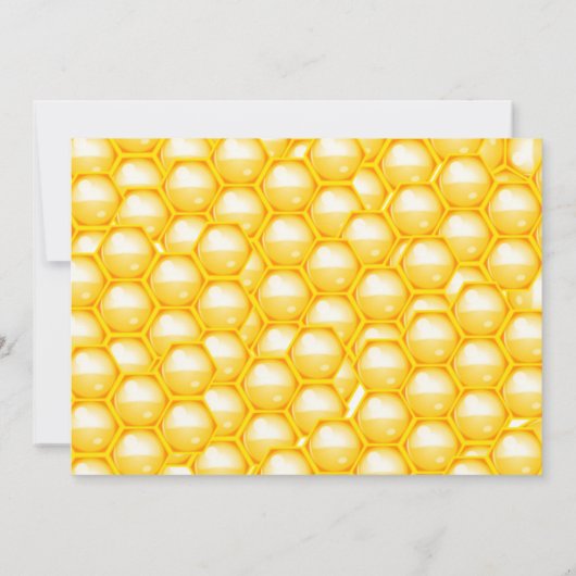 Bijendag geel honingbij eerste meisje verjaardagsf kaart (Achterkant)