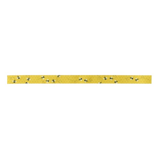Bijendag Honeycomb Hive Bug Ribbon Lint (Voorkant)