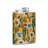 Bijeneters, blauwe vlinders en zeeduivel op sinaas heupfles (Rechts)