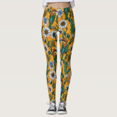 Bijeneters, blauwe vlinders en zeeduivel op sinaas leggings (Voorkant)