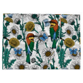 Bijeneters, blauwe vlinders en zeeduivel op wit groot cadeauzakje (Achterkant)