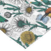 Bijeneters, blauwe vlinders en zeeduivel op wit tafelkleed (Gekanteld)