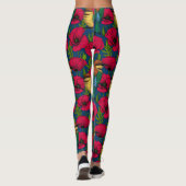 Bijeneters en papavers leggings (Achterkant)