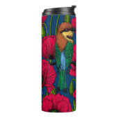 Bijeneters en papavers thermosbeker (Gedraaid links)