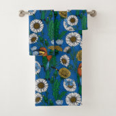 Bijeneters op blauw bad handdoek (Insitu)