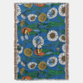 Bijeneters op blauw deken (Voorkant Verticaal)