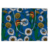 Bijeneters op blauw groot cadeauzakje (Achterkant)