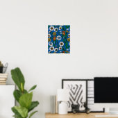 Bijeneters op blauw poster (Thuiskantoor)