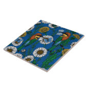 Bijeneters op blauw tegeltje (Zijkant)