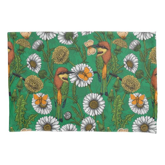 Bijeneters op een voorjaarsweide kussensloop (Voorkant)